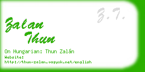 zalan thun business card